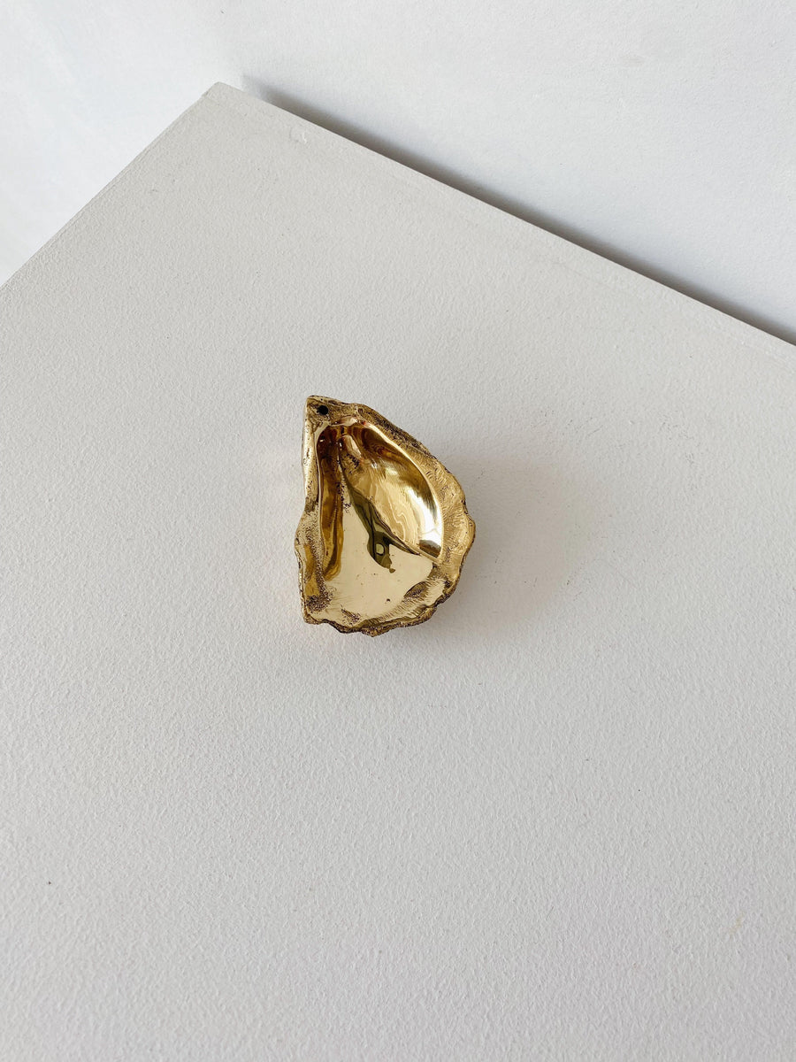 brass oyster incense holder mabo