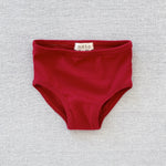 organic cotton basic underwear - scarlet
