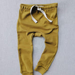 organic cotton drawstring leggings - chartreuse