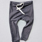 organic cotton drawstring leggings - graphite