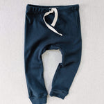 organic cotton drawstring leggings - ink