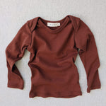 organic cotton lap tee - chestnut