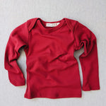 organic cotton lap tee - scarlet