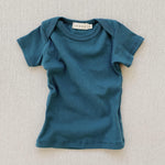 organic cotton lap tee short sleeve - azure