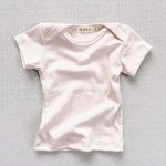 organic cotton lap tee short sleeve - blush