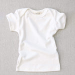 organic cotton lap tee short sleeve - bright white