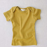 organic cotton lap tee short sleeve - chartreuse