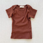 organic cotton lap tee short sleeve - chestnut
