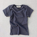 organic cotton lap tee short sleeve - graphite