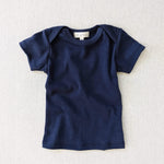 organic cotton lap tee short sleeve - midnight blue