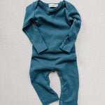 organic cotton long john - azure
