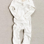 organic cotton long john - bright white