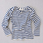 organic cotton striped nautical tees - natural/blue