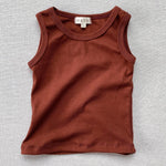 organic cotton tank top - chestnut