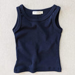 organic cotton tank top - midnight