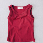 organic cotton tank top - scarlet