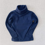 organic cotton turtleneck - midnight