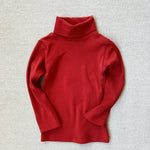 organic cotton turtleneck - scarlet