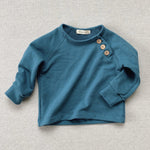 organic french terry sweatshirt - azure