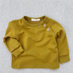 organic french terry sweatshirt - chartreuse