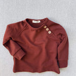 organic french terry sweatshirt - chestnut