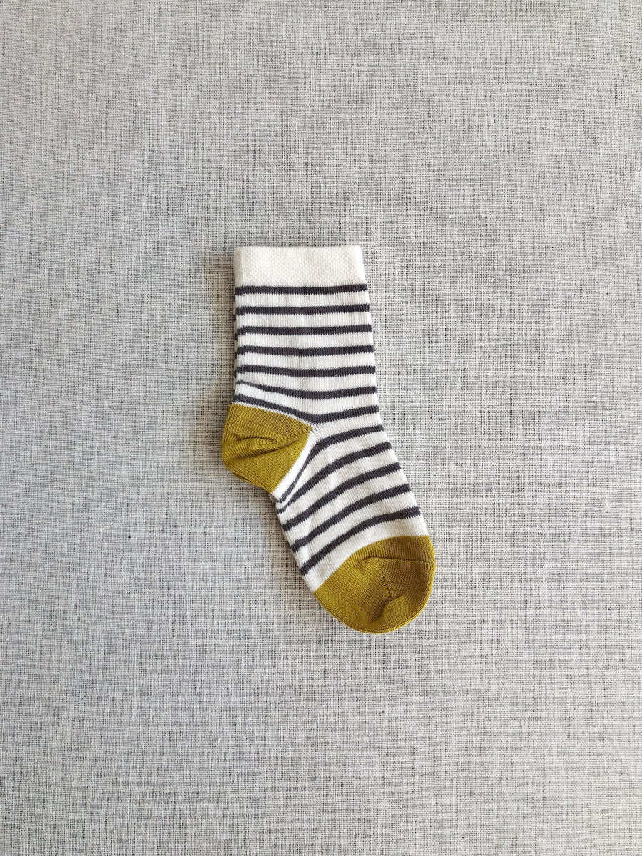 White/Yellow Striped Socks