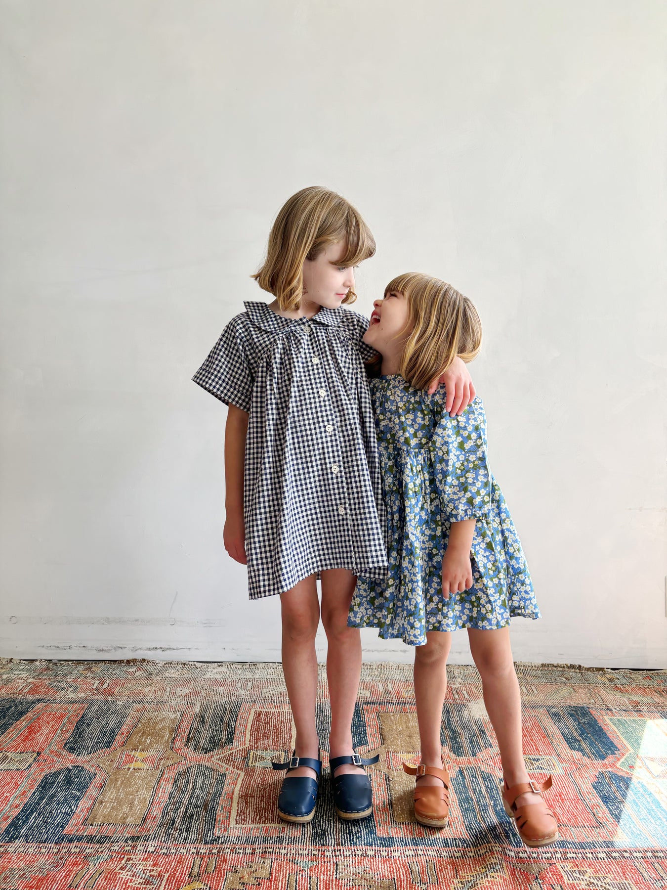 sofie dress in blue picnic gingham mabo sofie dress in blue picnic gingham mabo