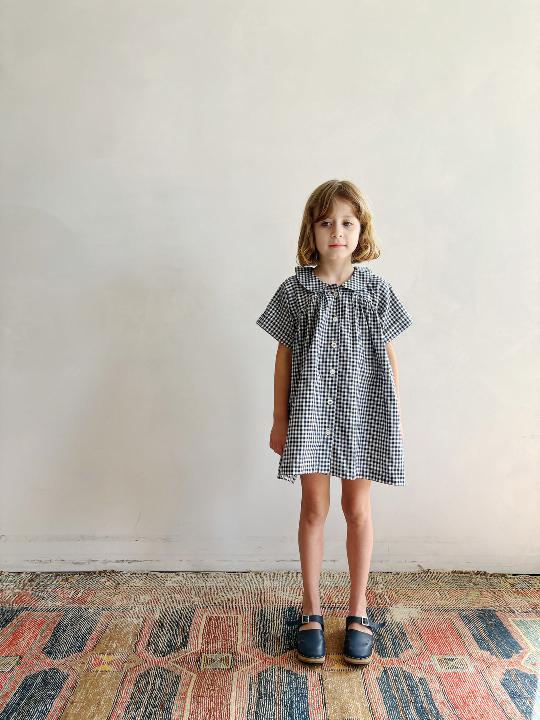 blue gingham peter pan collar dress sofie in picnic – mabo FASHOFT Backless Cami Dress Options:Toasted Oak Veneer Uneven Hem Puff sleeves selling Peter Pan Formal