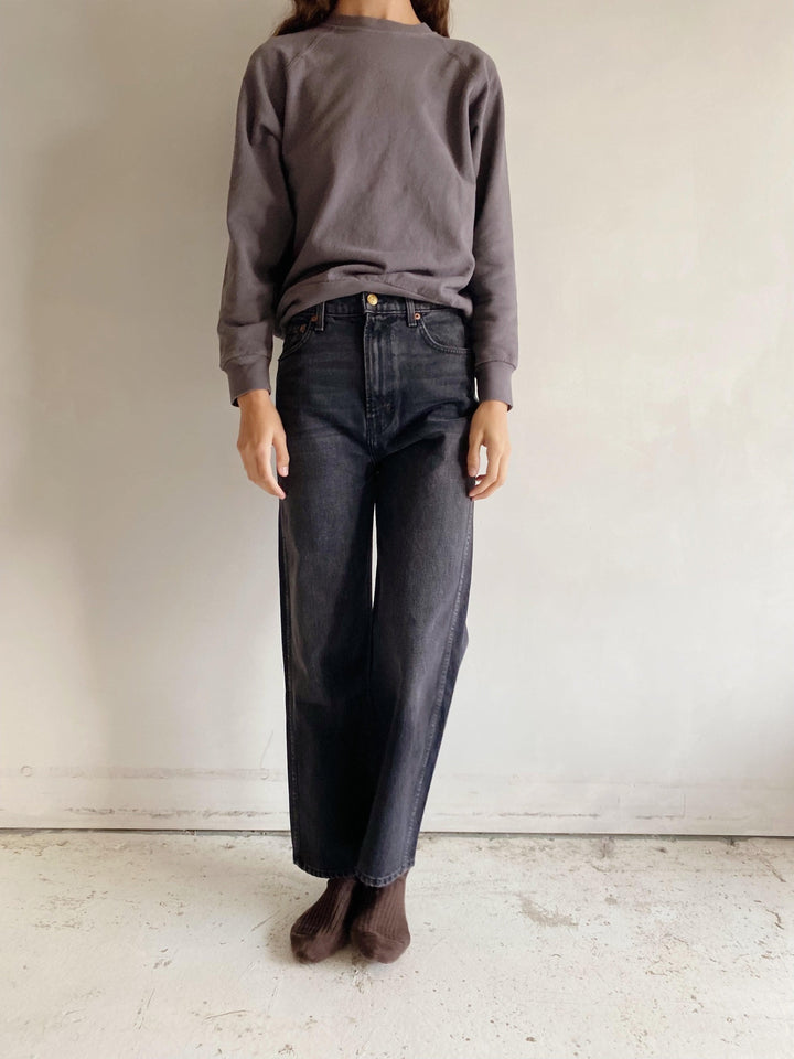パンツ B SIDES JEANS \"PLEIN JEAN\" 24 B Sides Plein High Rise Straight Jean in Stil Black – No.6 Store