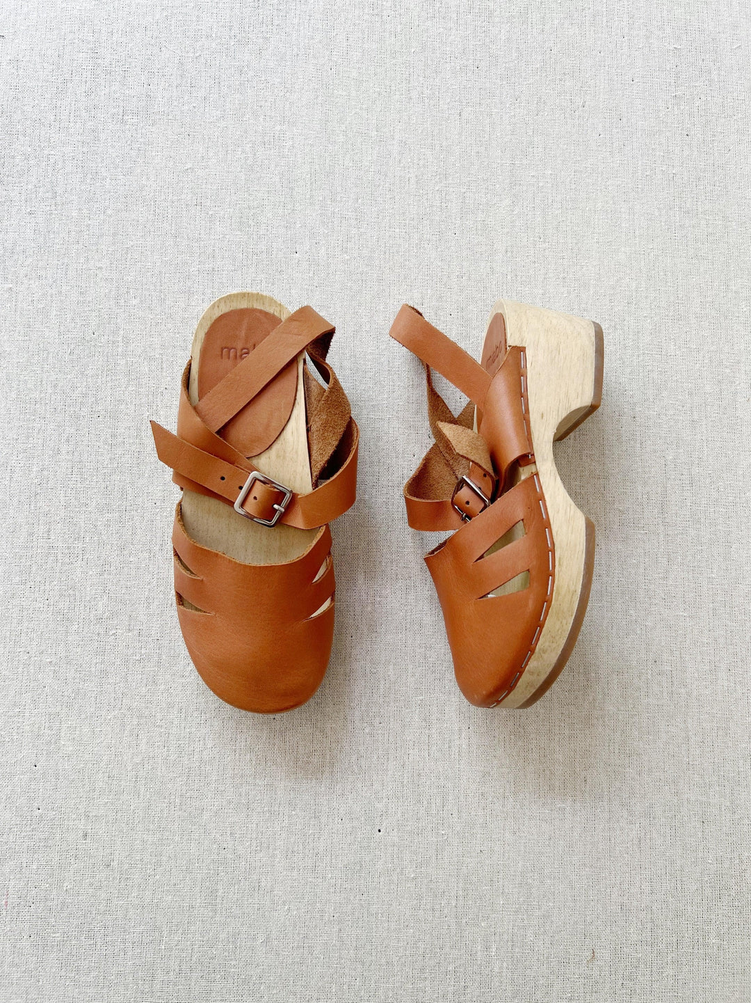 maryjane clogs in hazelnut leather – mabo