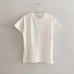adult organic cotton tee in bright white