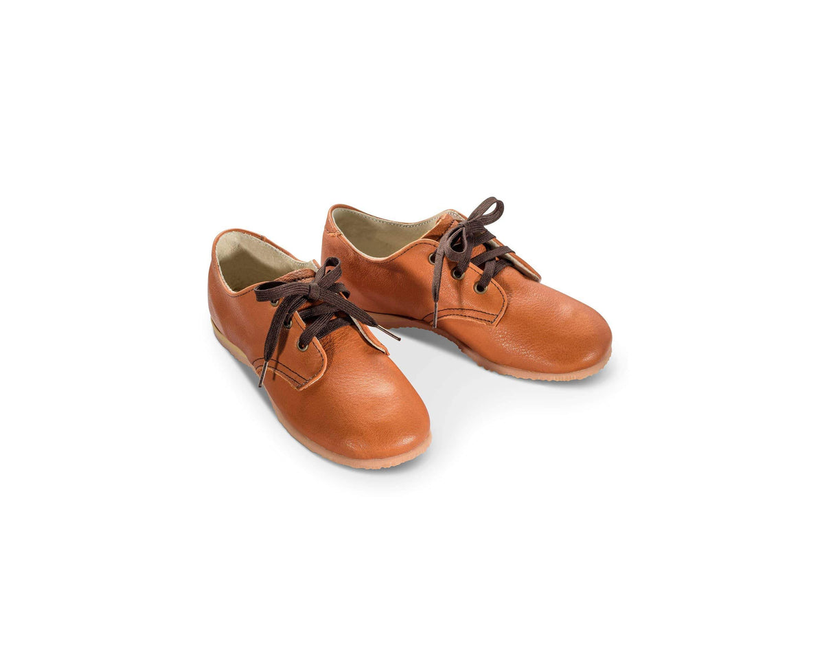 derby shoes in honey leather – mabo