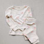organic cotton spotted pajamas - pink dot