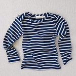 organic cotton striped nautical tees - blue/natural