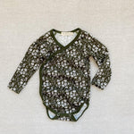 organic cotton wrap onesie made with liberty of london capel