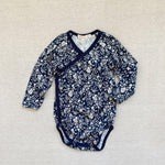 organic cotton wrap onesie made with liberty of london summer blooms