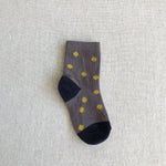 kids crew sock in spotted graphite